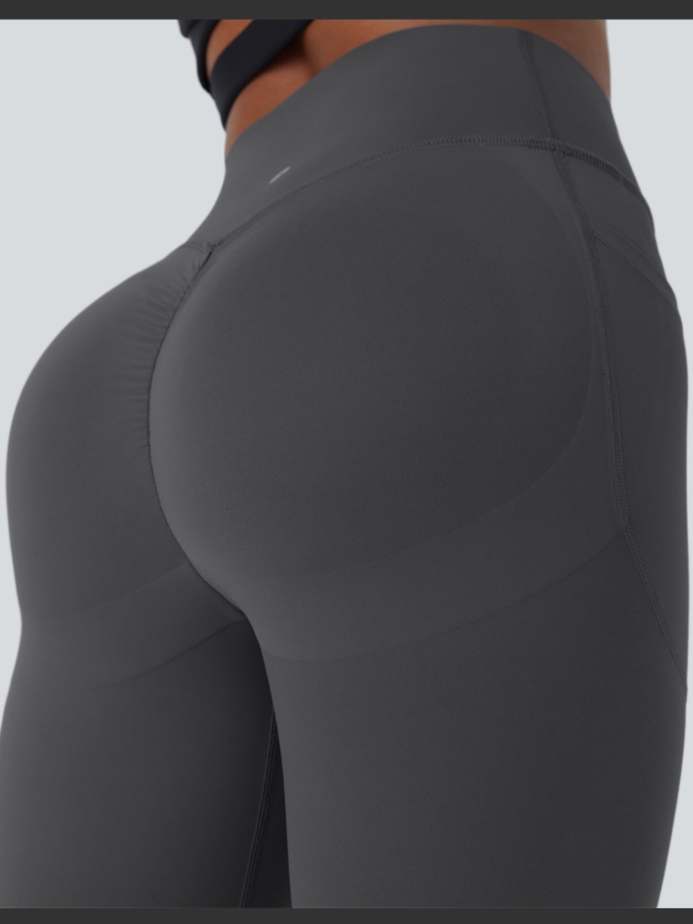 HALARA High-Waist Pocket Leggings - Charcoal Gray - Picture 3 of 9